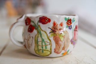 "Tulips & Orange" 14 oz Mug