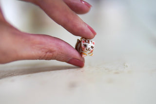 Striped Kitty Figurine Charm