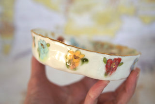 "Sleeping Moon Kitty" Treasure Bowl