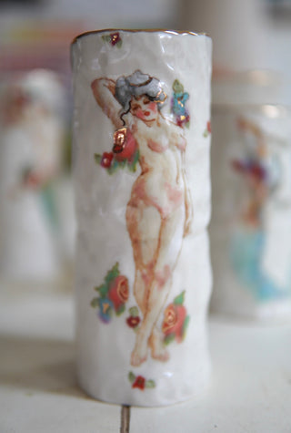 "Nymph with Floating Flowers" 7.5" Vessel