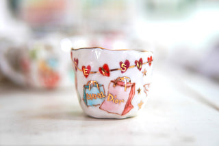 “Bunny with Rose” Small Treasure Jar