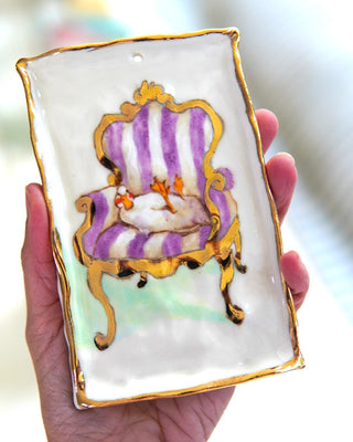 “Bernadette on Chair” Porcelain Painting