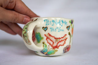 "Orange Kitty & Pear" 7 oz Teacup