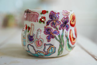 "Pigeon & Pink Comb" 15 oz Mug