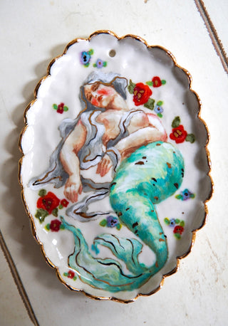 "Sleeping Siren" Porcelain Painting