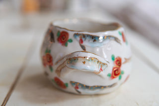 "Fish & Rosettes" Bowl with Handles