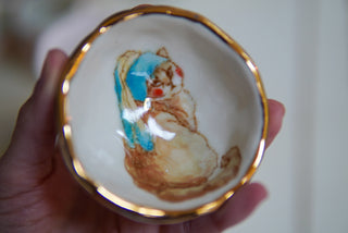 “Kitty with Pearl Earring” Ring Dish