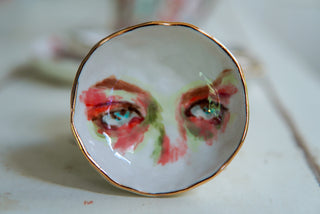 "Eyes" Treasure Dish 3"