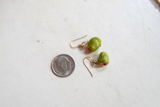 "Olive" 1.2 cm Charm Dangle Earrings (Pair)