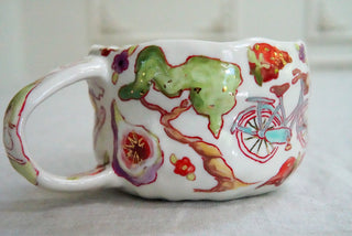 Orange Kitty & Yellow Chair 12 oz Mug