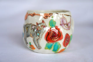 "Grey Kitty & Gummy Bears" 11 oz Mug