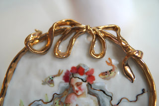 "Siren with Rose Crown" Porcelain Painting
