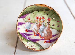 “Five Geese in the Afternoon” 5" Treasure Dish