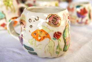 “Mermaid Baby & Rose” 13 oz Mug
