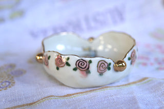 "Mermaid & Pink Rosettes" Treasure Bowl