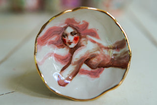 "Pink Siren" Treasure Dish 3"