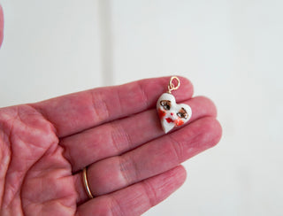 Heart Face Charm