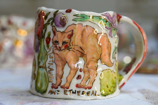 Peach Kitty & Fawn 14 oz Mug