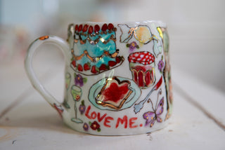 "Blue Striped Chair" 15 oz Mug