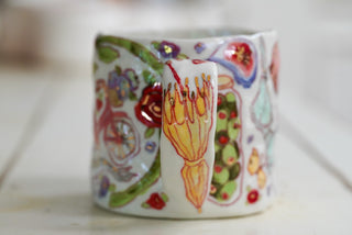 Cheetah & Pink Bicycle Mug 16 oz