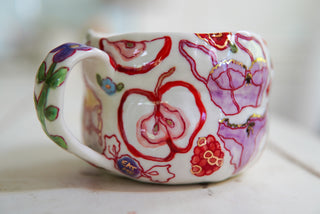 "Lamb & Irises" 14 oz Mug