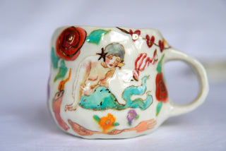"Siren & Peach Spoon" 14 oz Mug