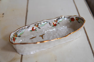 SECONDS: “Fish & Rosettes" 9.5 in Olive Dish