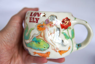 "Siren & Three Fish" 14 oz Mug