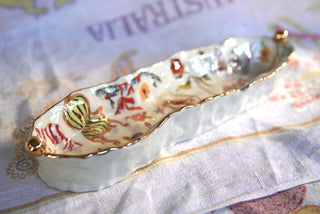 SECONDS "Lover's Eye & Swan" Long Candy Dish