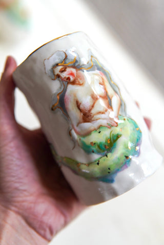 "Siren with Hands Together" 4.5" Vessel