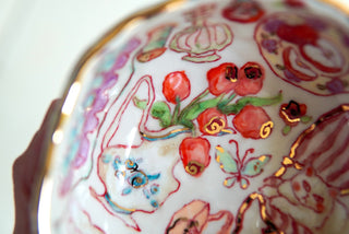 “White Kitty, Sleepy Train” Treasure Bowl