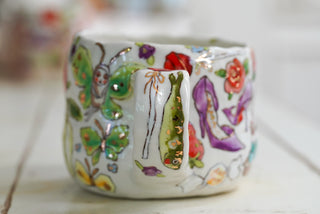 SECONDS: Pigeon & Butterflies XL Mug 24 oz