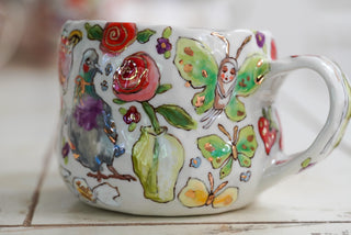 SECONDS: Pigeon & Butterflies XL Mug 24 oz