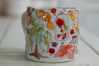 Cheetah & Pink Bicycle Mug 16 oz