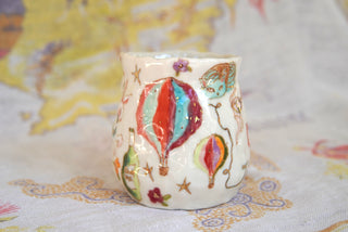 “Knitty Cat & Two Balloons” 15 oz Mug