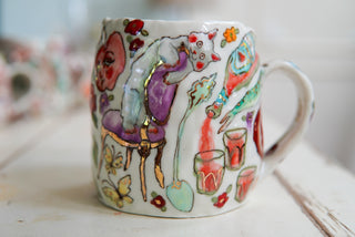 "Caffeine Kitty" 17 oz Mug