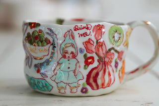 Girl with Bunny Bonnet Mug 10 oz