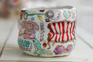 SECONDS: Pigeon & Butterflies XL Mug 24 oz