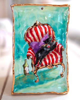 “Florio with Pinot Noir” Porcelain Painting