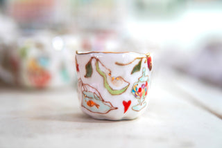 “Pear & Goldfish” Small Treasure Jar