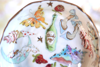 "Sleeping Moon Kitty" Treasure Bowl