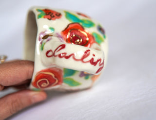 "Kitty & Gummy Cherries" 7 oz Teacup