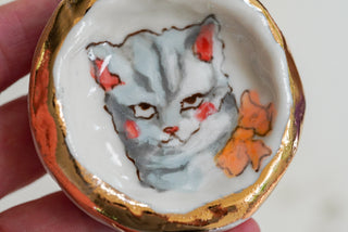 Kitty Trinket Dish 2.3 in