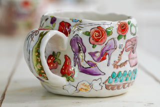 SECONDS: Pigeon & Butterflies XL Mug 24 oz