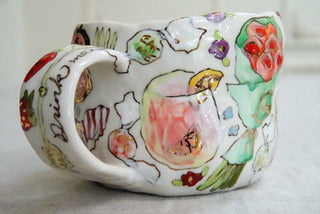 Pink Beach Chair 18 oz Mug