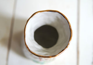 "Siren with Red Ribbon" 7" Vase