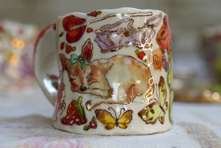 Peach Kitty & Fawn 14 oz Mug