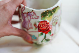 "Lamb & Two Lipsticks" 16 oz Mug