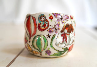 “Sheep with Red Bow” 14 oz Mug