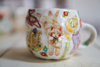 “Kitty and Blueberry Pancakes” 15 oz Mug